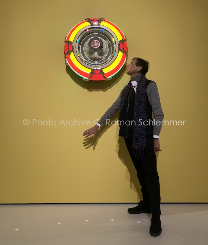 C. Raman Schlemmer with KimSooja's "To Breathe — Mandala" installation, Humboldt Forum Berlin