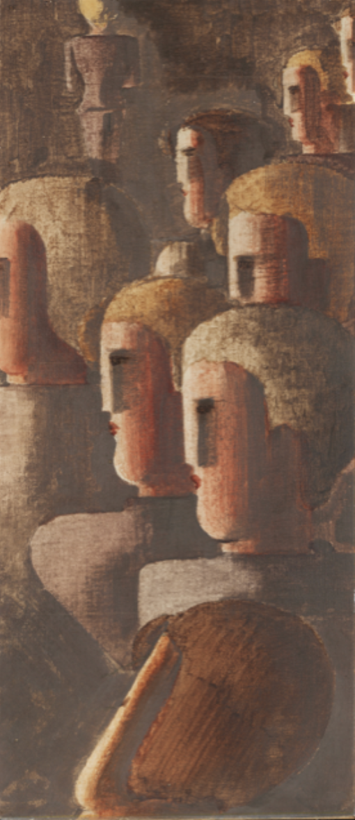 Oskar Schlemmer — Jünglingsgruppe in Braun, 1928