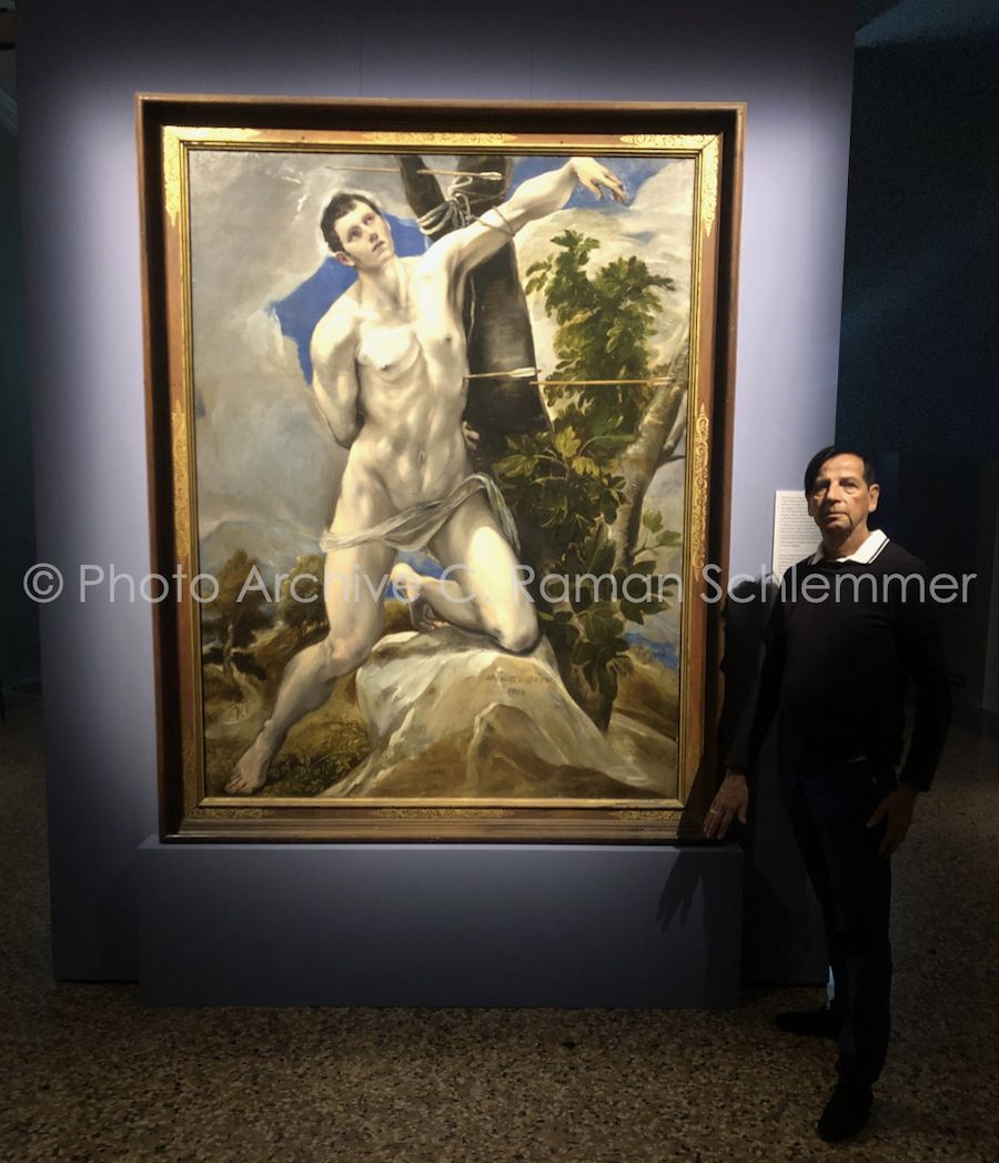 C. Raman Schlemmer at the El Greco exhibition, Palazzo Reale, Milan